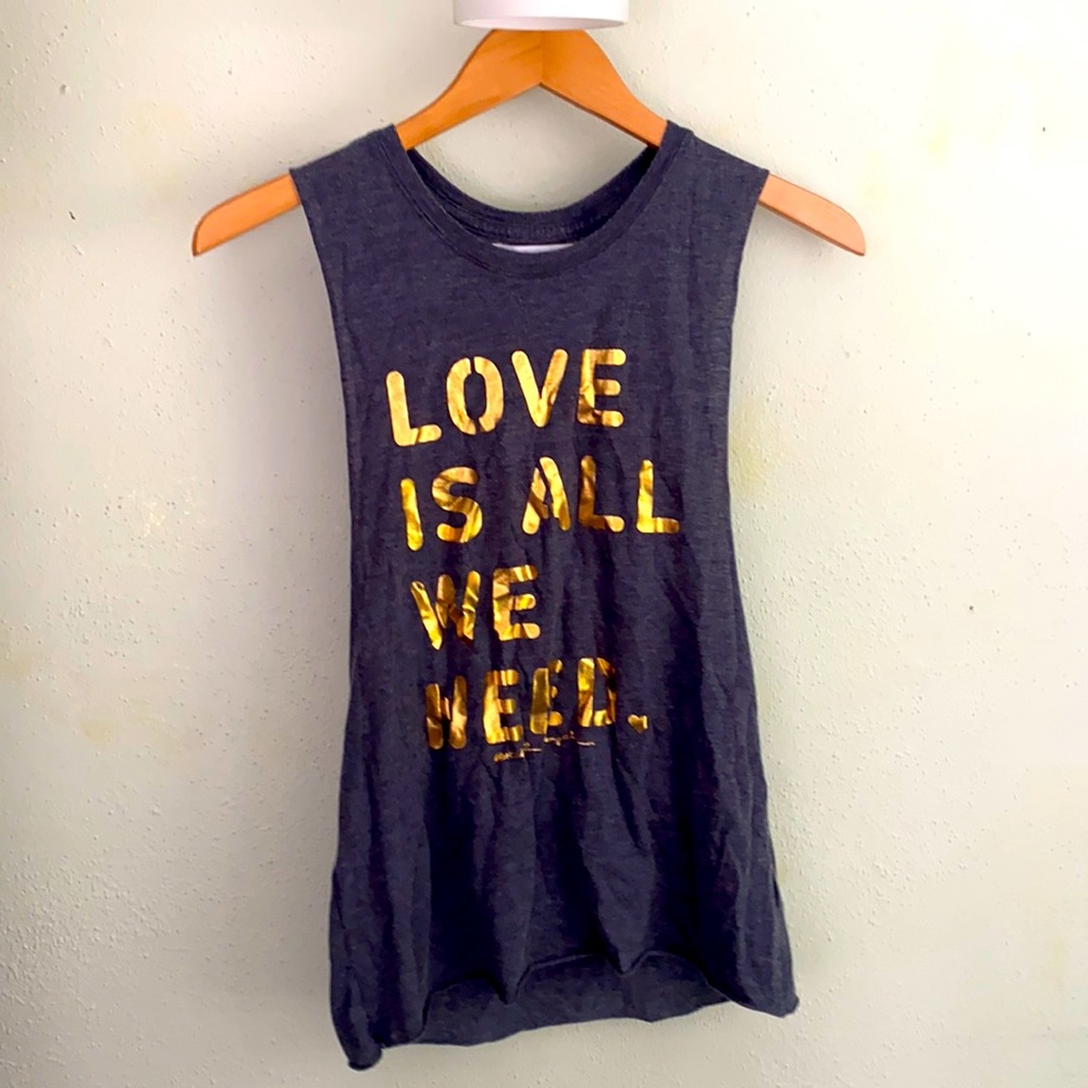 Grey Flowy Tank ~spiritual gangster~ size small